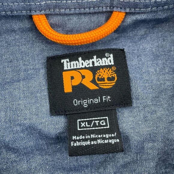 Timberland PRO Original Fit XL Green Button-Up Shirt 100% Cotton 5174 - Picture 4 of 8